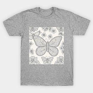 Butterfly Stitch Design T-Shirt